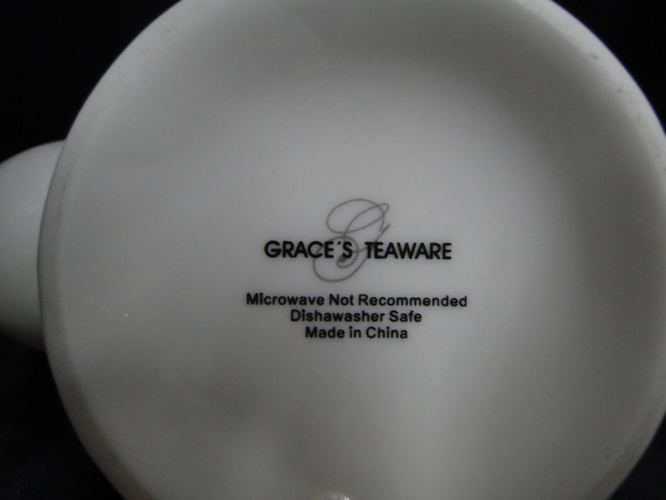Grace's Teaware Blue Florals on White: Teapot & Lid, 7 1/4"Tall