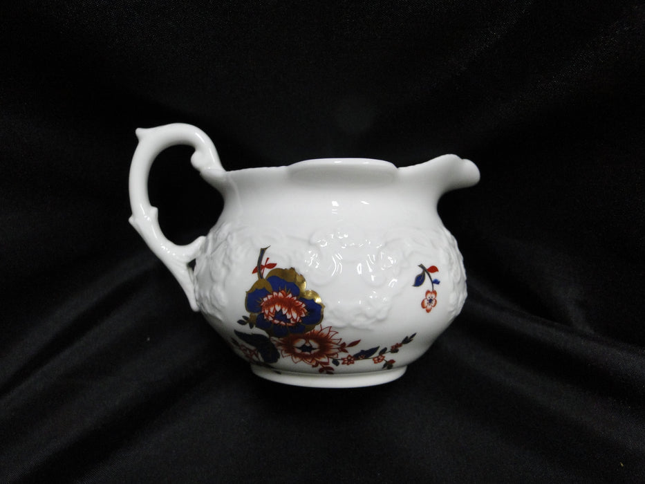 Coalport St Louis, White w/ Blue, Rust, Gold: Creamer / Cream Pitcher, 2 3/4"