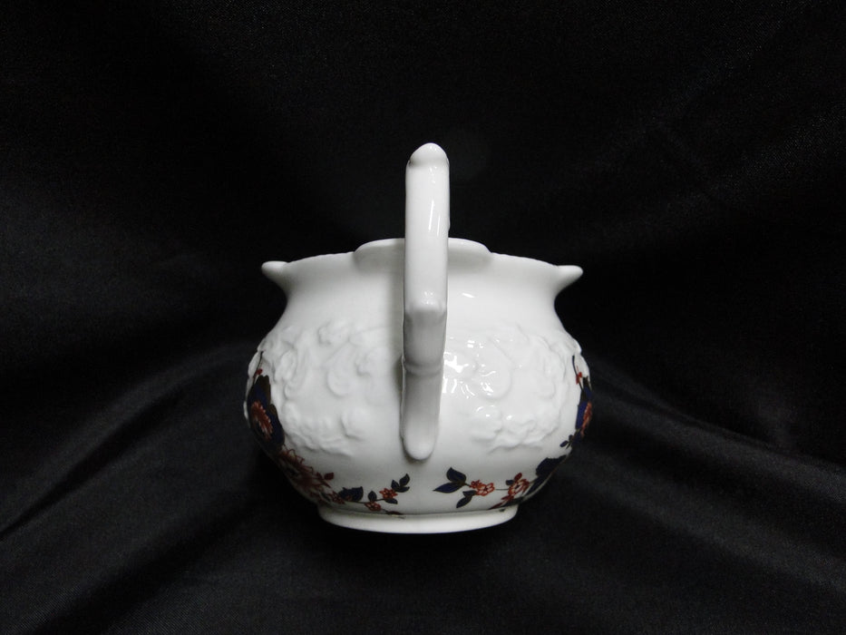 Coalport St Louis, White w/ Blue, Rust, Gold: Creamer / Cream Pitcher, 2 3/4"