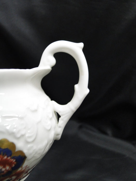 Coalport St Louis, White w/ Blue, Rust, Gold: Creamer / Cream Pitcher, 2 3/4"