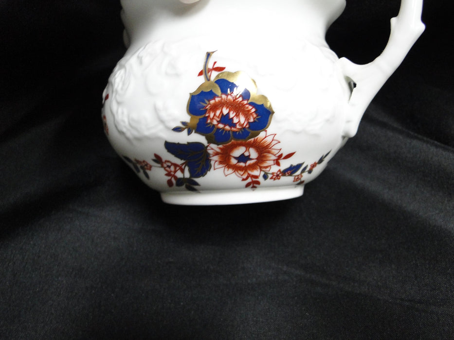 Coalport St Louis, White w/ Blue, Rust, Gold: Creamer / Cream Pitcher, 2 3/4"
