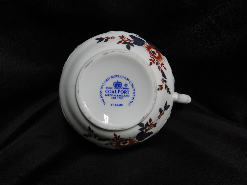 Coalport St Louis, White w/ Blue, Rust, Gold: Creamer / Cream Pitcher, 2 3/4"