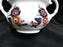Coalport St Louis, White w/ Blue, Rust, Gold: Sugar Bowl & Lid, 3 3/4" Tall