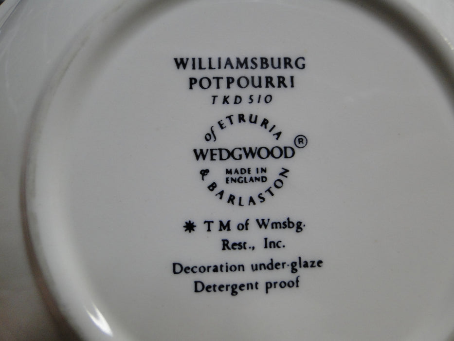 Wedgwood Williamsburg Potpourri, Multicolored Florals: Cereal Bowl 6 3/8", As Is