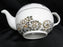 Grace's Teaware White w/ Gold Design: Teapot & Lid, 6"