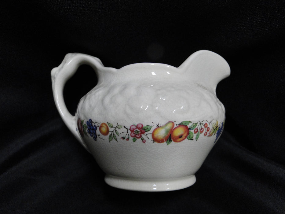 Crown Ducal Florentine Garden, Fruit: Creamer / Cream Pitcher, 3", Crazing