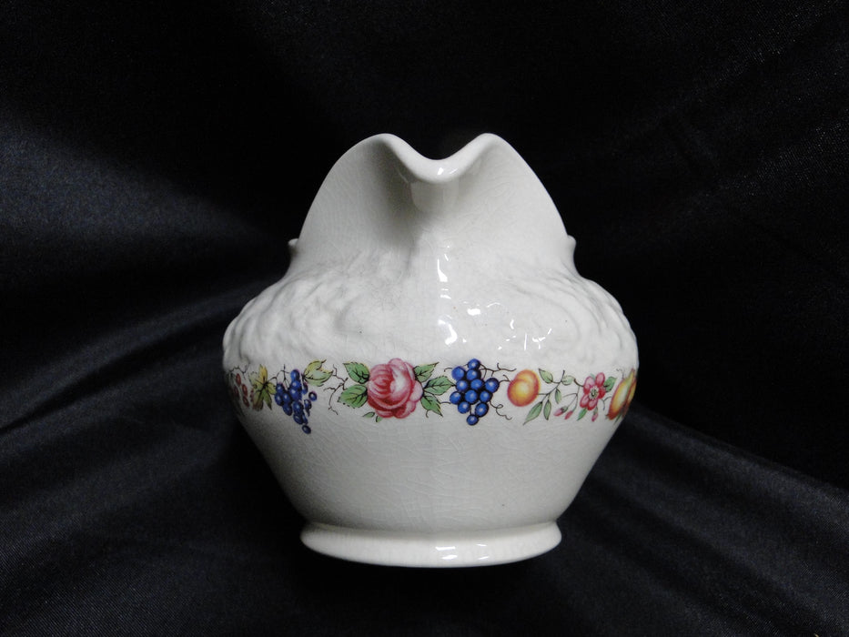 Crown Ducal Florentine Garden, Fruit: Creamer / Cream Pitcher, 3", Crazing
