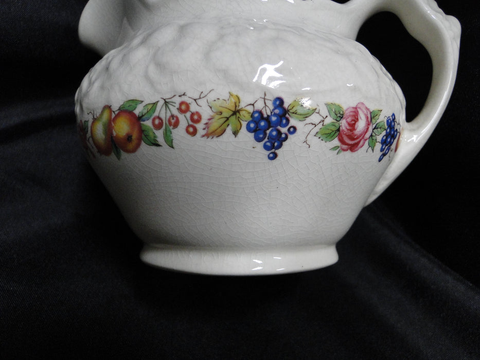 Crown Ducal Florentine Garden, Fruit: Creamer / Cream Pitcher, 3", Crazing
