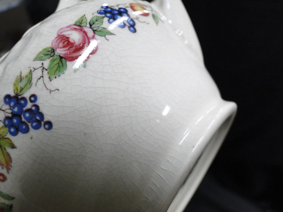 Crown Ducal Florentine Garden, Fruit: Creamer / Cream Pitcher, 3", Crazing