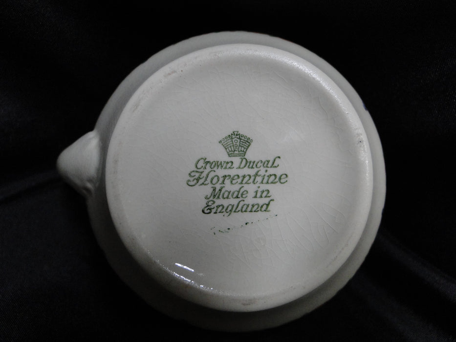 Crown Ducal Florentine Garden, Fruit: Creamer / Cream Pitcher, 3", Crazing