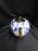 10 Strawberry Street Blue Leaves on White, Gold Spout & Lid: Teapot & Lid 5 3/4"