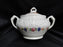 Crown Ducal Florentine Garden, Fruit: Sugar Bowl & Lid, 4", Crazing