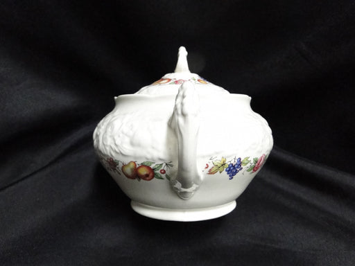 Crown Ducal Florentine Garden, Fruit: Sugar Bowl & Lid, 4", Crazing