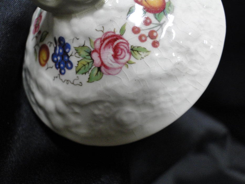 Crown Ducal Florentine Garden, Fruit: Sugar Bowl & Lid, 4", Crazing