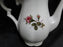 White w/ Pink Moss Rose, Gold Trim: Coffee Pot & Lid, 8 1/4" Tall