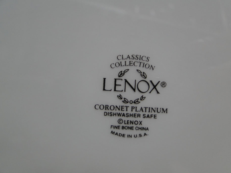 Lenox Coronet Platinum, Platinum Scrolls: Oval Serving Platter, 13 1/4"