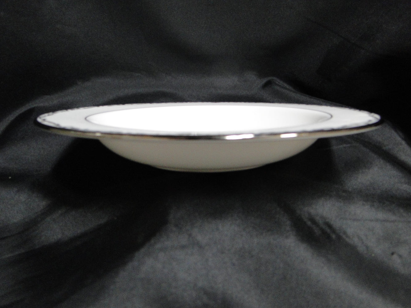 Lenox Coronet Platinum, Platinum Scrolls: Rim Soup Bowl, 9 1/8" x 1 3/8"