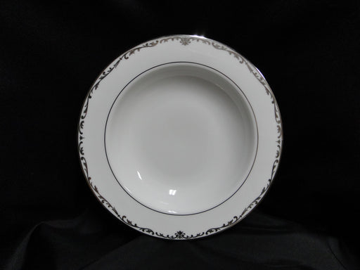 Lenox Coronet Platinum, Platinum Scrolls: Rim Soup Bowl, 9 1/8" x 1 3/8"