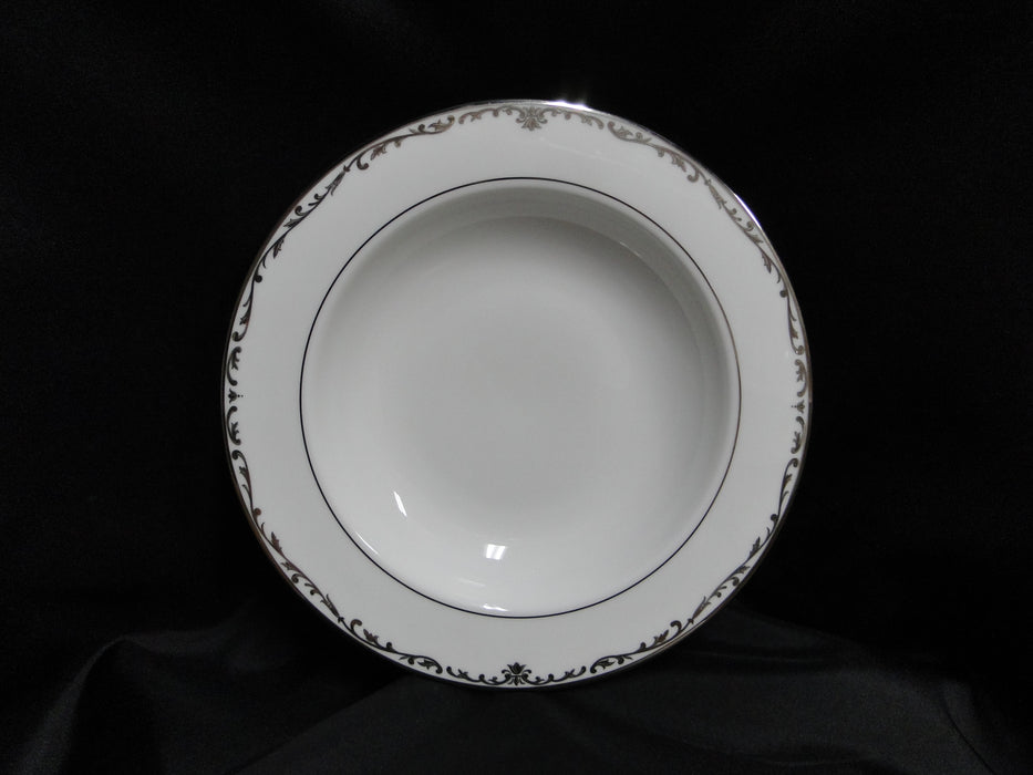 Lenox Coronet Platinum, Platinum Scrolls: Rim Soup Bowl, 9 1/8" x 1 3/8"