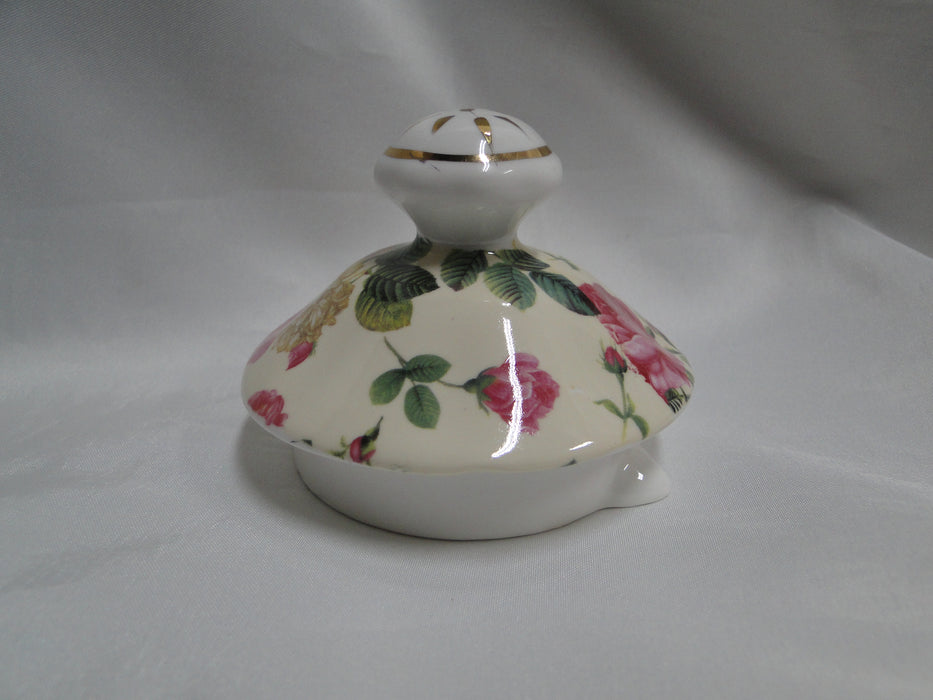Coastline Imports Gracie China Pink Roses on Pale Yellow: Teapot & Lid, 6"