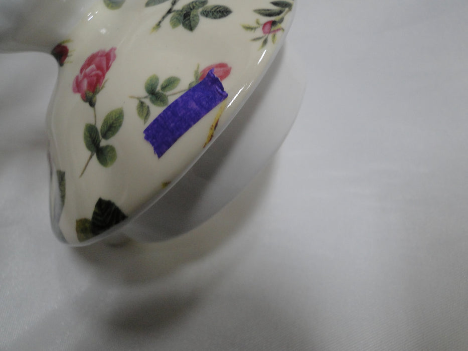 Coastline Imports Gracie China Pink Roses on Pale Yellow: Teapot & Lid, 6"