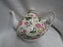 Coastline Imports Gracie China Pink Roses on Pale Yellow: Teapot & Lid, 6"