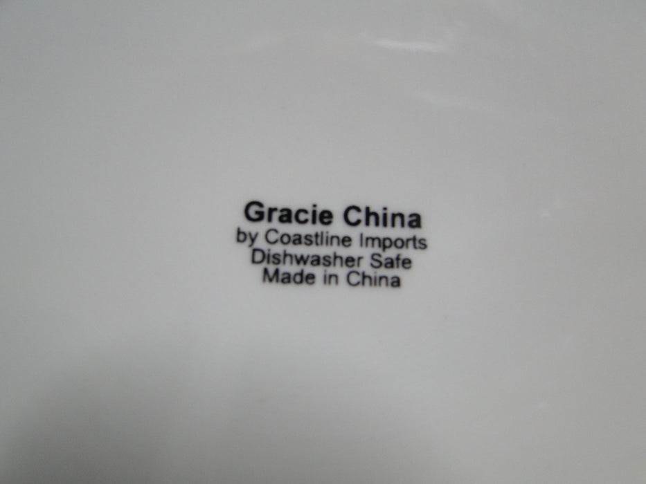 Coastline Imports Gracie China Pink Roses on Pale Yellow: Teapot & Lid, 6"