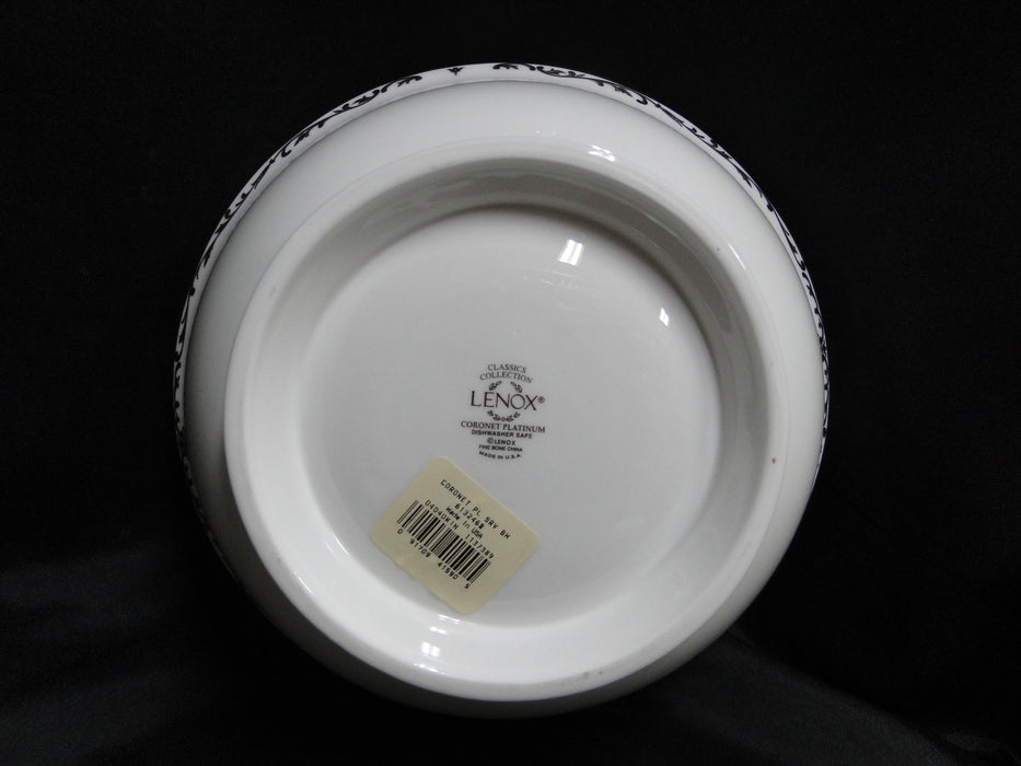 Lenox Coronet Platinum, Platinum Scrolls: Round Serving Bowl, 8 5/8" x 3 3/4"