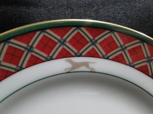 Noritake Royal Hunt, 3930, Plaid, Dogs: Bread Plate (s), 6 1/2"