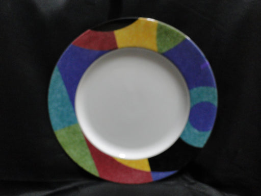 Mikasa Currents, Multicolor Geometric Rim: Round Platter, 12", As Is