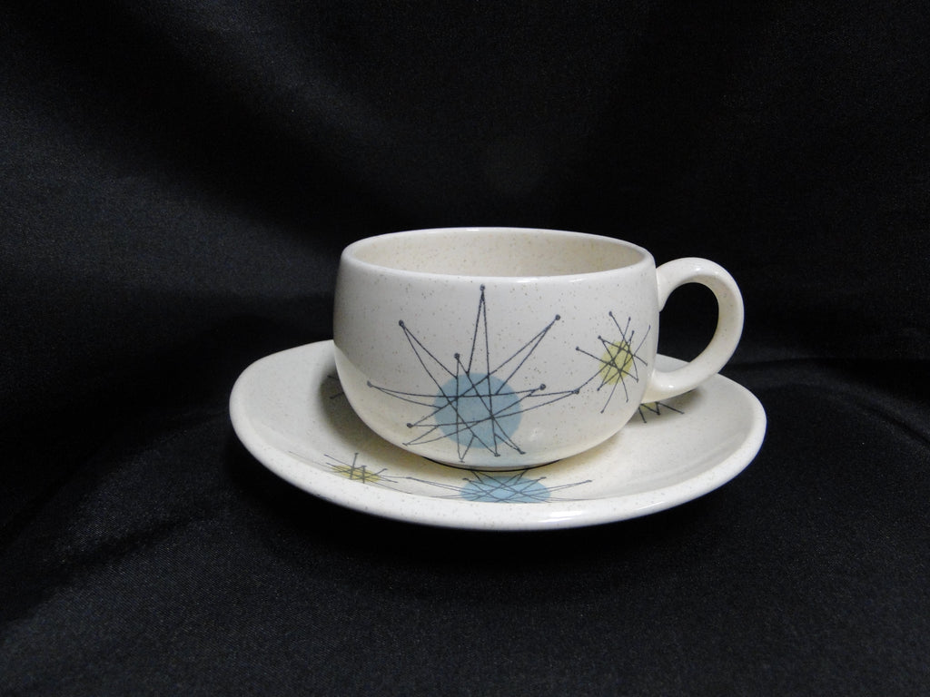 Franciscan Starburst, Atomic Star Design, MCM: Cup Saucer Set,
