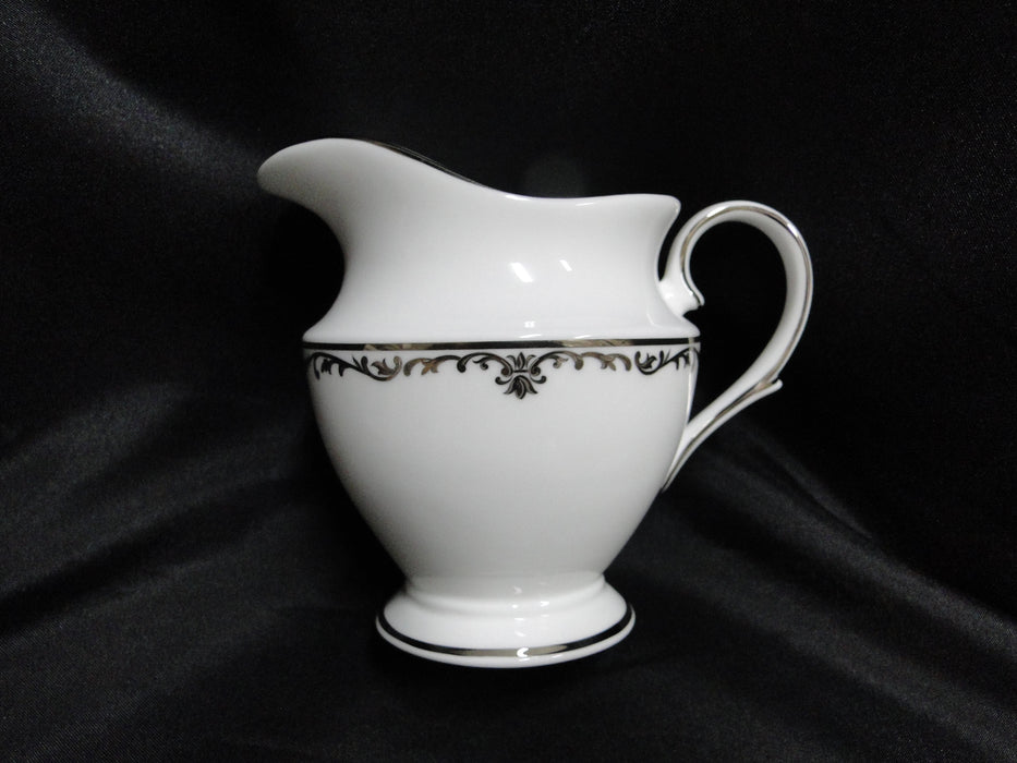 Lenox Coronet Platinum, Platinum Scrolls: Creamer / Cream Pitcher, 4"