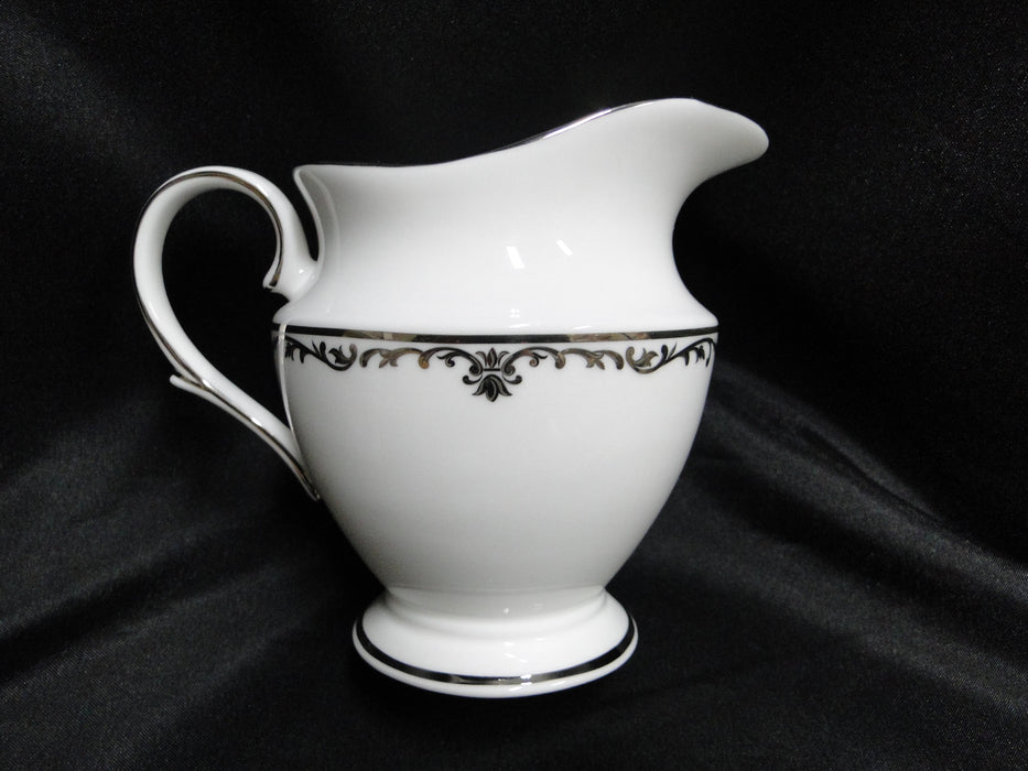 Lenox Coronet Platinum, Platinum Scrolls: Creamer / Cream Pitcher, 4"