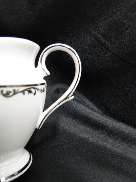 Lenox Coronet Platinum, Platinum Scrolls: Creamer / Cream Pitcher, 4"