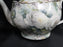 Grace's Teaware White Roses & Green Leaves: Teapot & Lid, 6 1/8"Tall