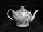 Grace's Teaware White Roses & Green Leaves: Teapot & Lid, 6 1/8"Tall
