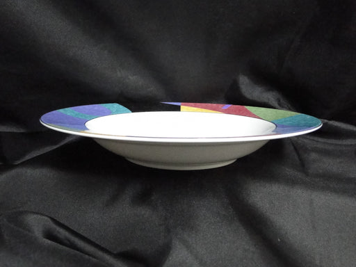 Mikasa Currents, Multicolor Geometric Rim: Rim Soup Bowl, 8 5/8", As Is