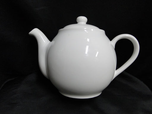 Matceramica All White, Made in Portugal: Teapot & Lid, 6 1/4" Tall