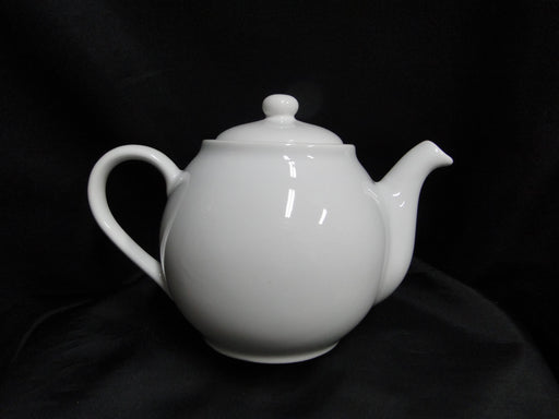 Matceramica All White, Made in Portugal: Teapot & Lid, 6 1/4" Tall