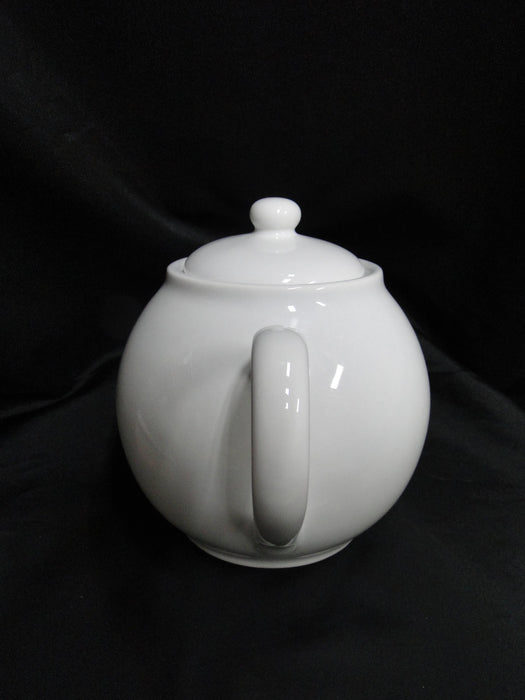 Matceramica All White, Made in Portugal: Teapot & Lid, 6 1/4" Tall