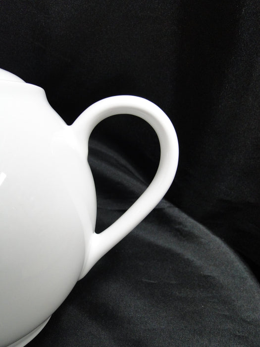 Matceramica All White, Made in Portugal: Teapot & Lid, 6 1/4" Tall