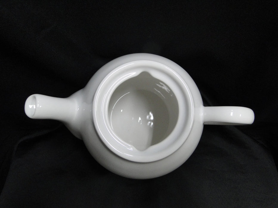 Matceramica All White, Made in Portugal: Teapot & Lid, 6 1/4" Tall