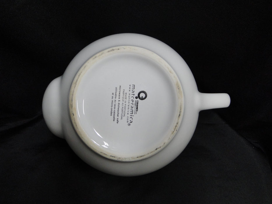 Matceramica All White, Made in Portugal: Teapot & Lid, 6 1/4" Tall