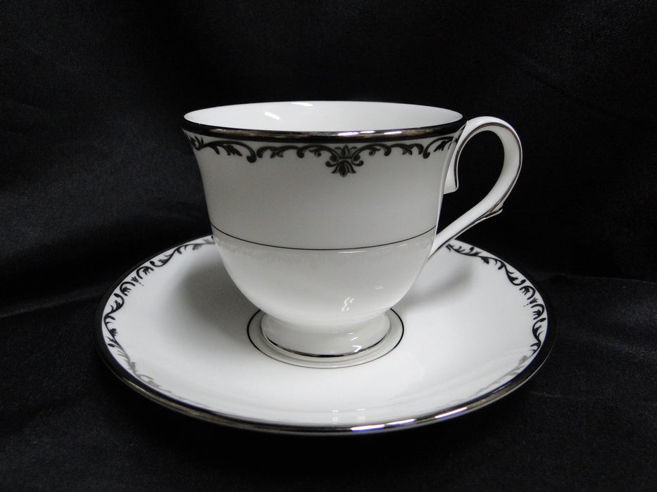 Lenox Coronet Platinum, Platinum Scrolls: Cup & Saucer Set (s), 3" Tall
