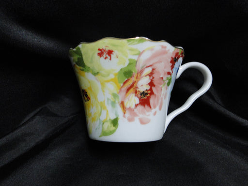 222 Fifth Georgette Rose, Multicolored Florals: Cup & Saucer Set, I "Heart" Mom