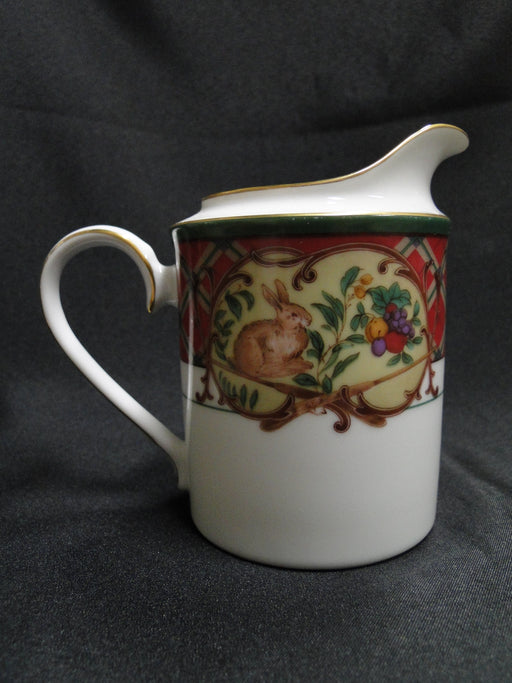 Noritake Royal Hunt, 3930, Plaid, Fruit, Animals: Creamer / Cream Pitcher 4 1/4"