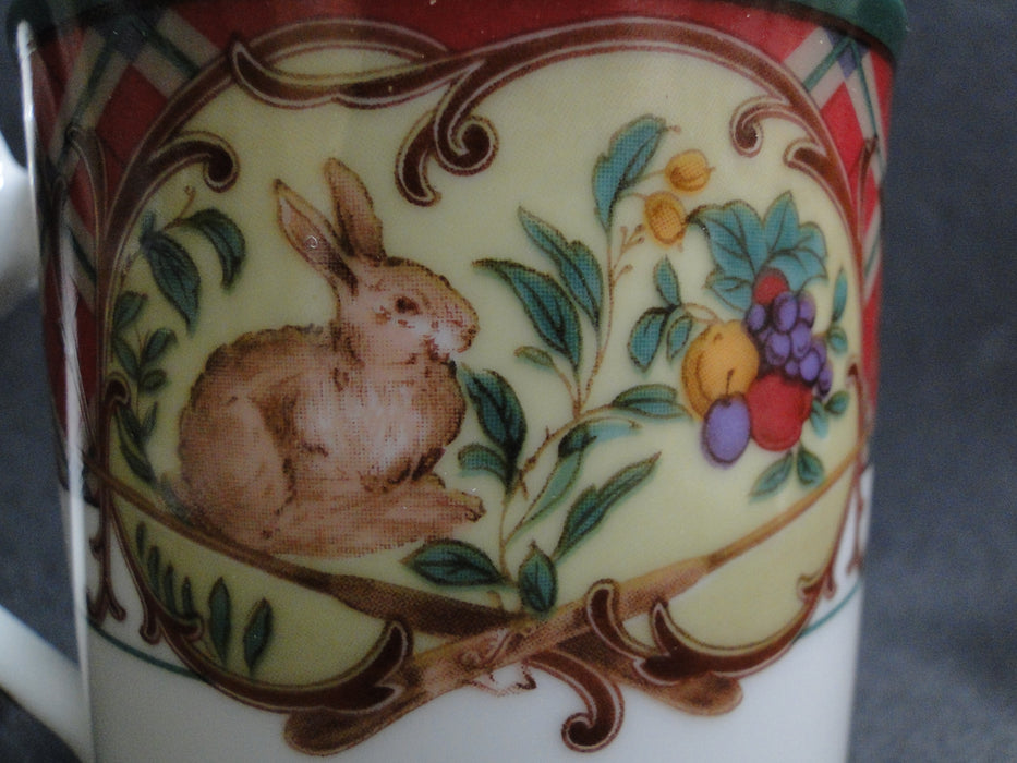Noritake Royal Hunt, 3930, Plaid, Fruit, Animals: Creamer / Cream Pitcher 4 1/4"