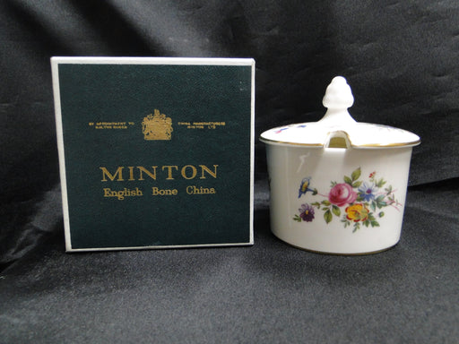 Minton Marlow, Florals on White: Jam / Jelly Jar & Lid, 3 7/8" Tall, Box