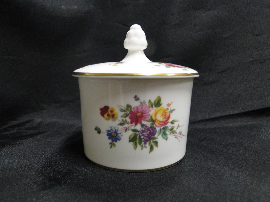 Minton Marlow, Florals on White: Jam / Jelly Jar & Lid, 3 7/8" Tall, Box