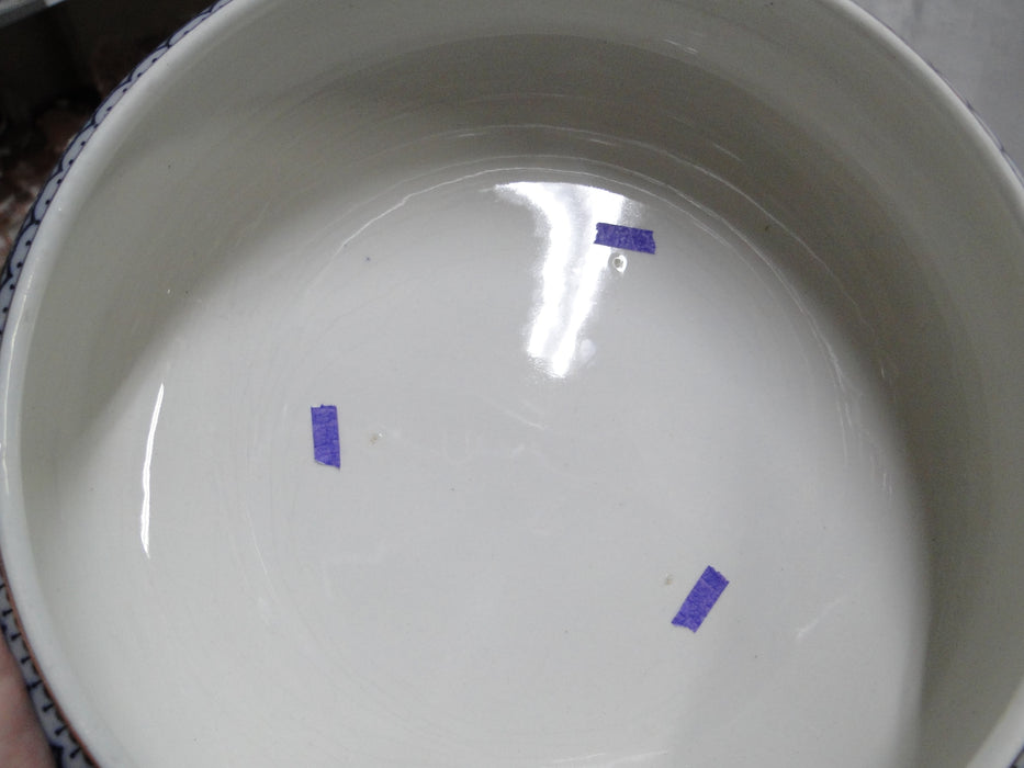 Keeling Croxton, Flow Blue, Antique: Round Serving Bowl, No Lid, Crazing